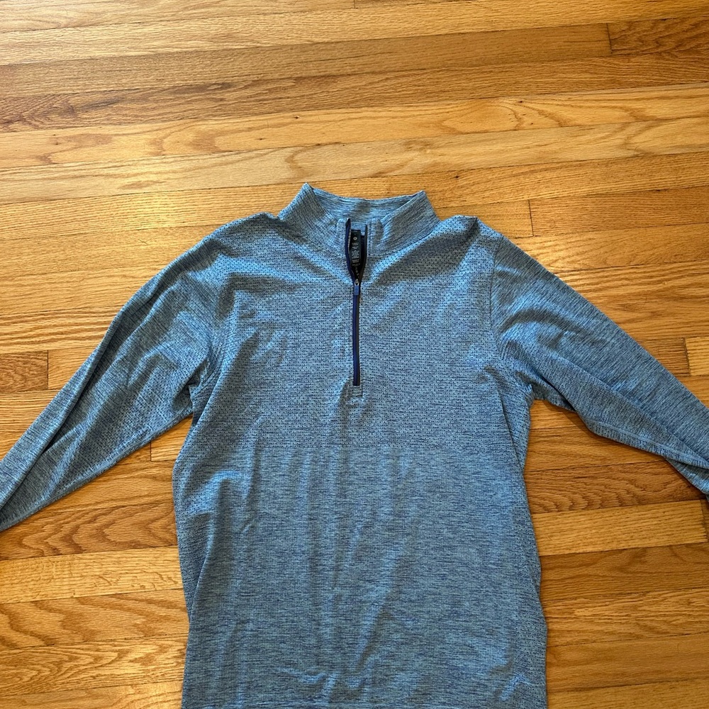 LuluLemon Men's Blue Quarter-Zip Sweater